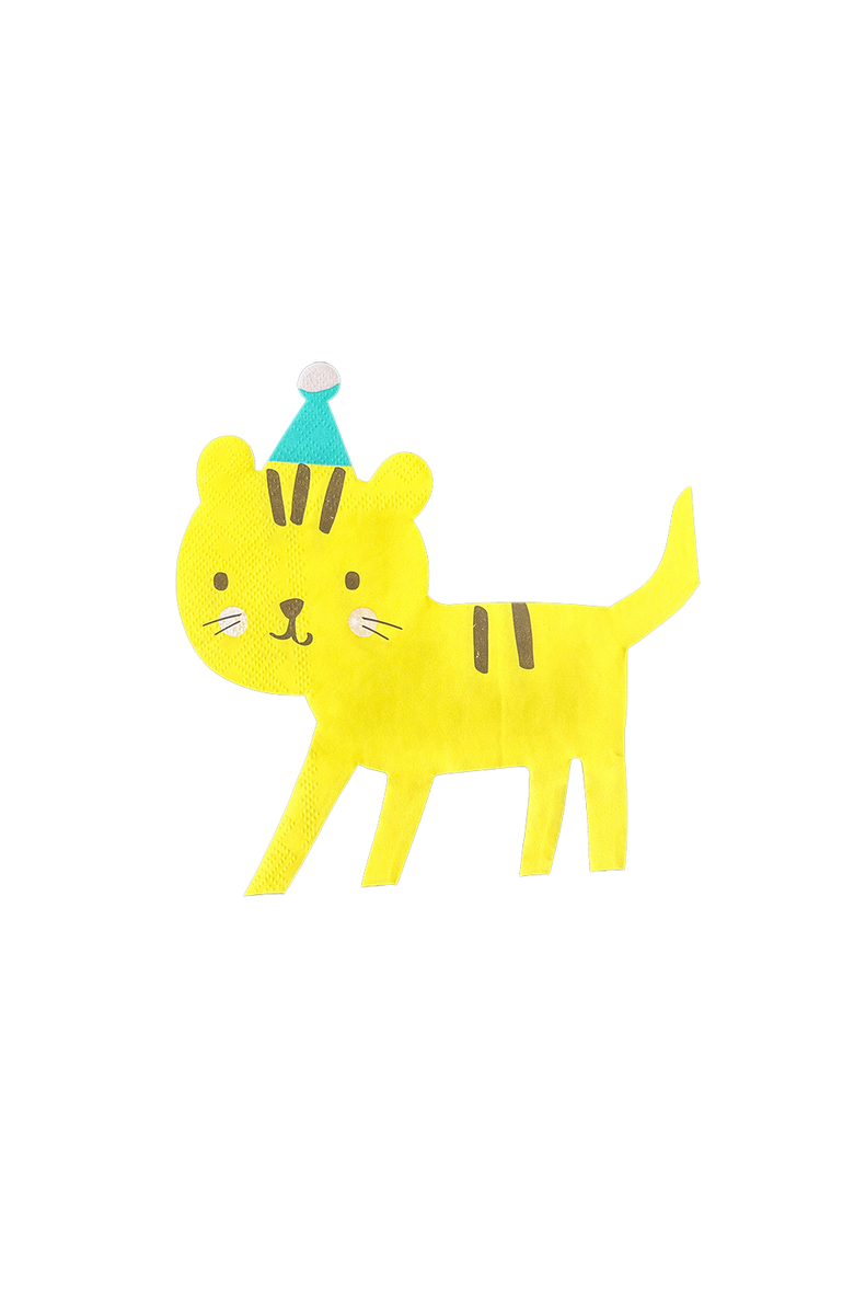 Daydream Society Little Celebrations Tiger Petite Napkins, Main, color, Assorted Pre-Pack