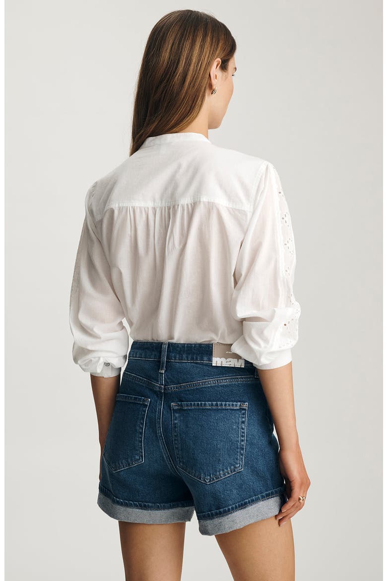 Heidi High Waist Cuffed Relaxed Denim Shorts, Alternate, color, MID BRUSHED CLASSIC