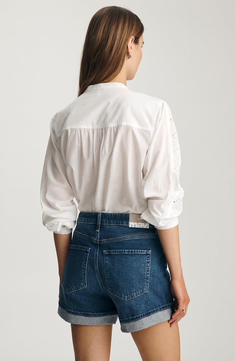 Mavi Jeans Heidi High Waist Cuffed Relaxed Denim Shorts, Alternate, color, Mid Brushed Classic