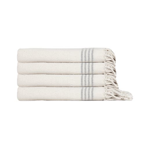 Olive And Linen Olive & Linen Whisper Weight Natural Turkish Hand / Kitchen Towel Bundle In Brown