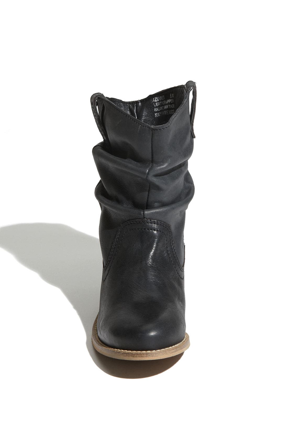 'Azurret' Short Boot, Alternate, color, BLACK LEATHER