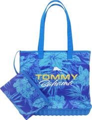 Tommy Bahama Water-Repellent Tote with Pouch Tropical Floral Print