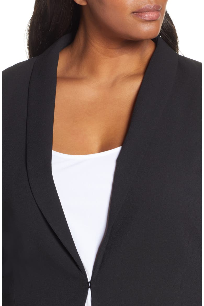 Long Shawl Collar Blazer, Alternate, color, TOTALLY BLACK
