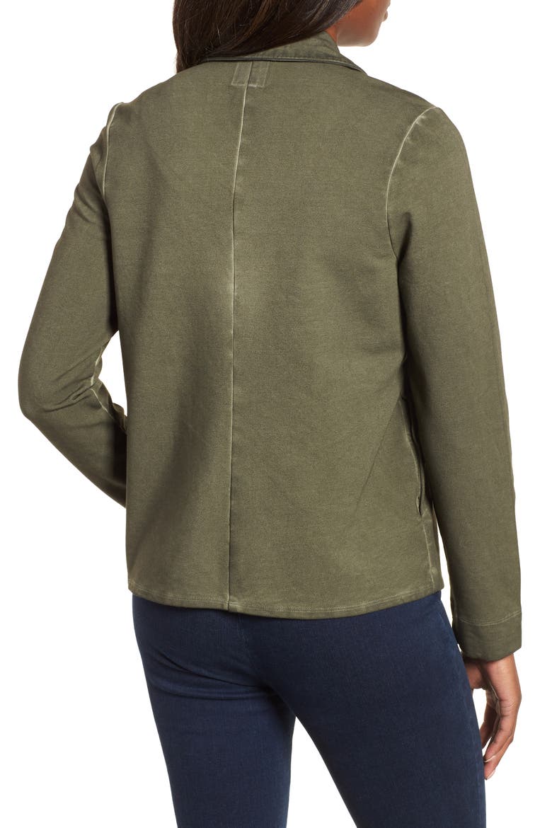 Stretch Cotton Blazer, Alternate, color, MOSS
