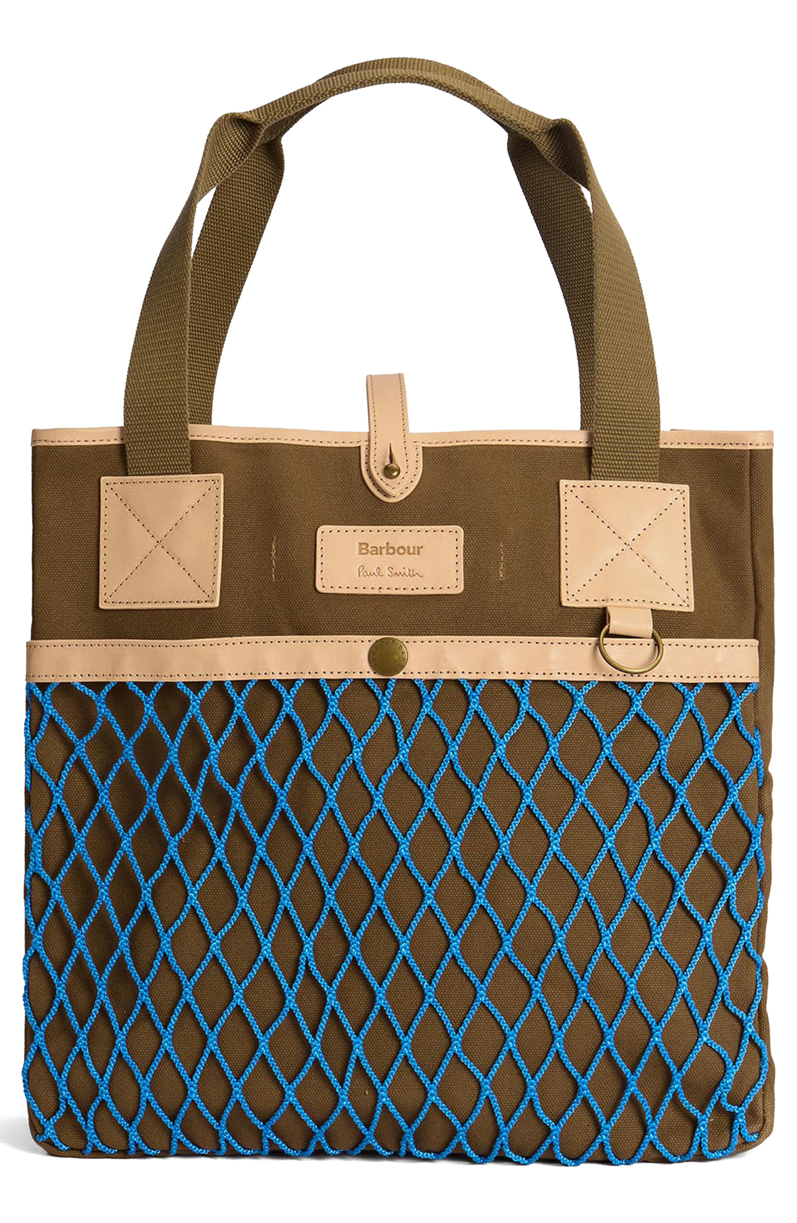 Barbour x Paul Smith Tote, Main, color, Dark Sand