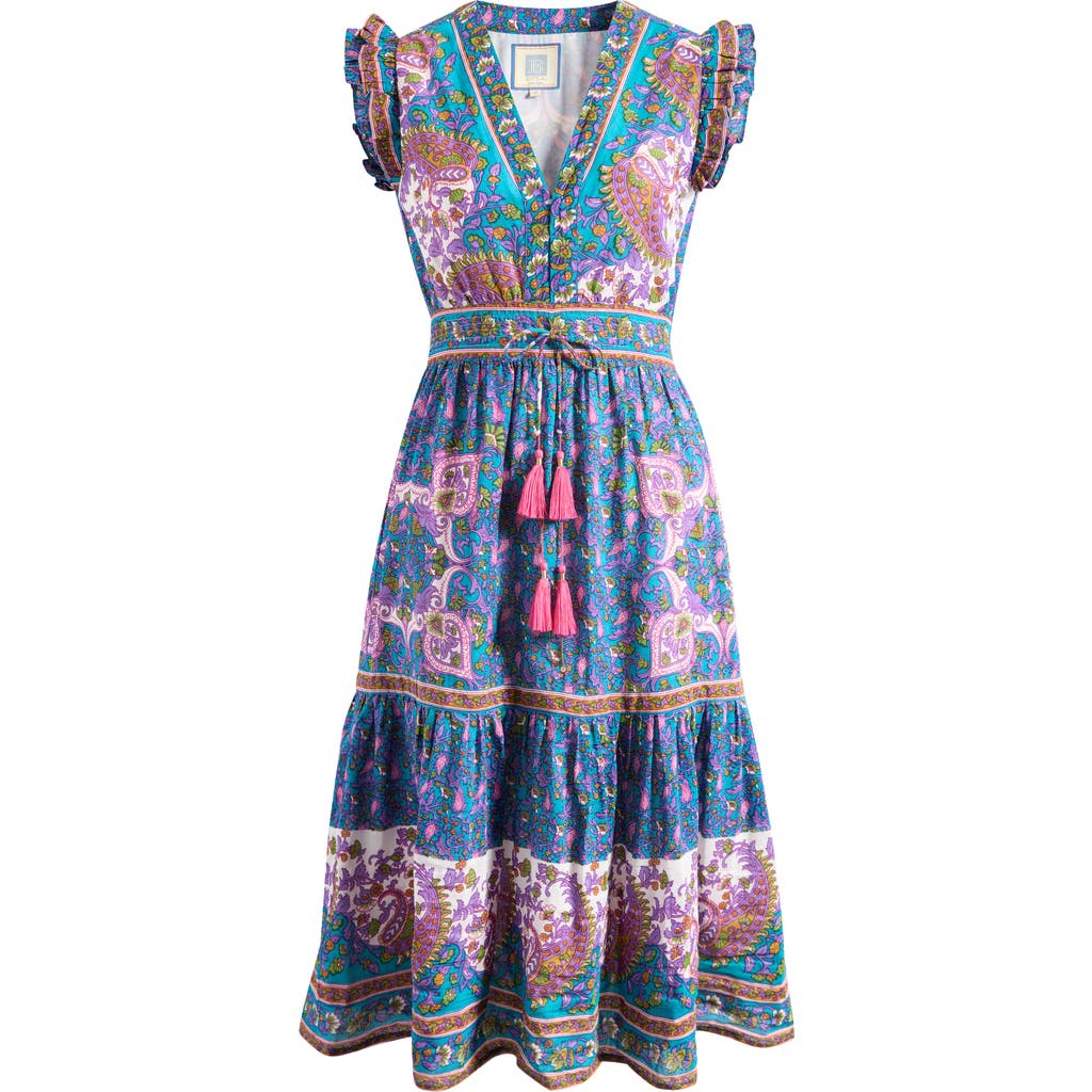 Alicia Bell Cotton & Silk Cover-up Maxi Dress In Purple