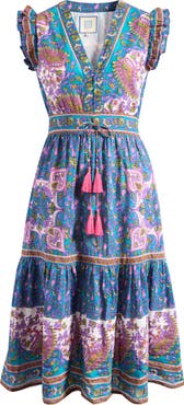 ALICIA BELL Cotton & Silk Cover-Up Maxi Dress