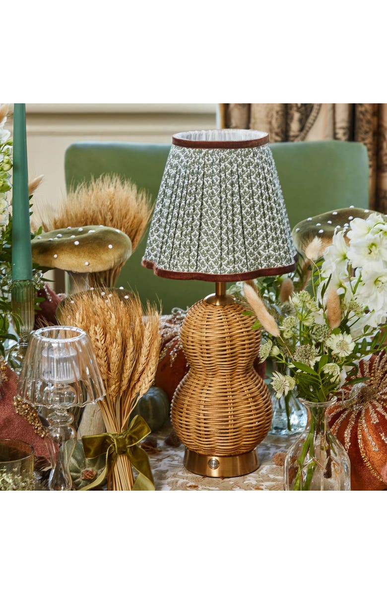 Mrs. Alice Rattan Bardot Rechargeable Lamp, Alternate, color, Natural