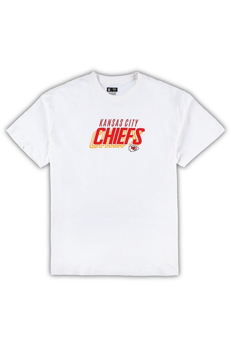 Men's Concepts Sport White/Charcoal Kansas City Chiefs Big & Tall T-Shirt and Shorts Set, Alternate, color, White