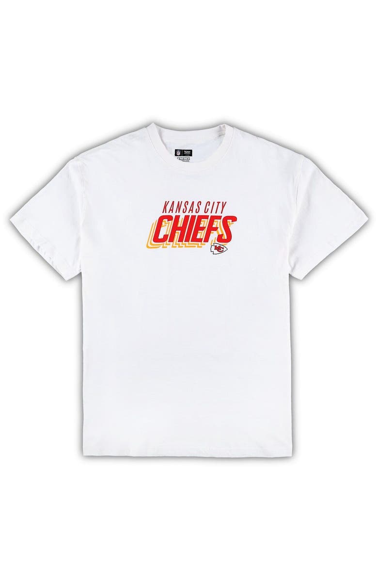 CONCEPTS SPORT Men's Concepts Sport White/Charcoal Kansas City Chiefs Big & Tall T-Shirt and Shorts Set, Alternate, color, 