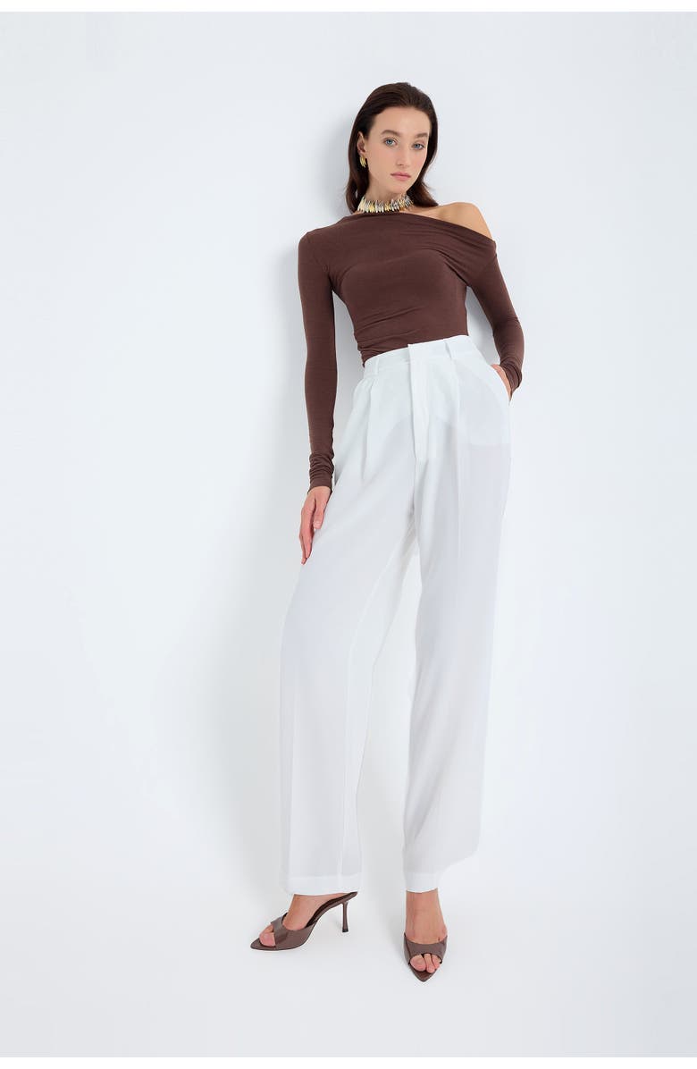 Monlicia Nevara High Waist Palazzo Pant, Alternate, color, White