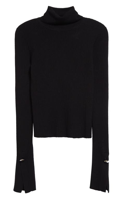 A.l.c . Jett Rib Turtleneck Sweater In Black