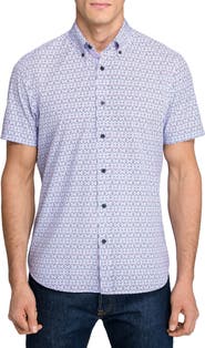 CONSTRUCT Slim Fit Circle Geo Performance Short Sleeve Shirt