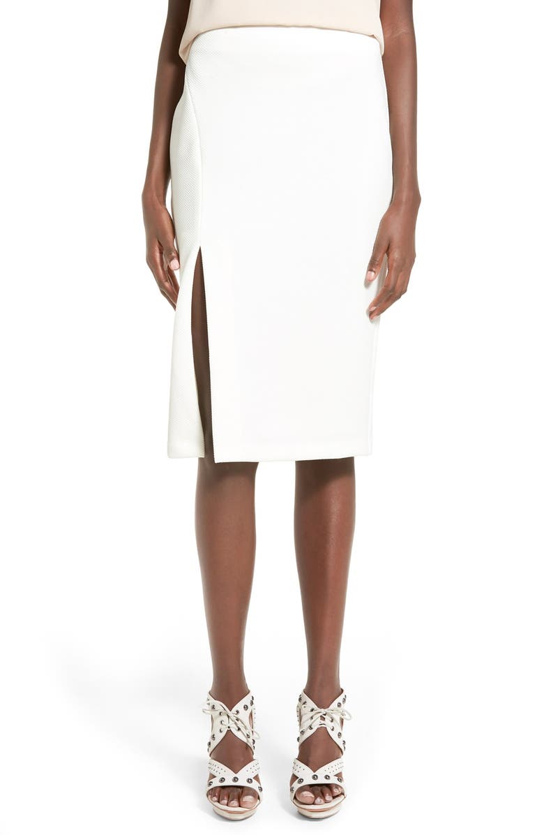 WAYF Front Slit Pencil Skirt, Main, color, 