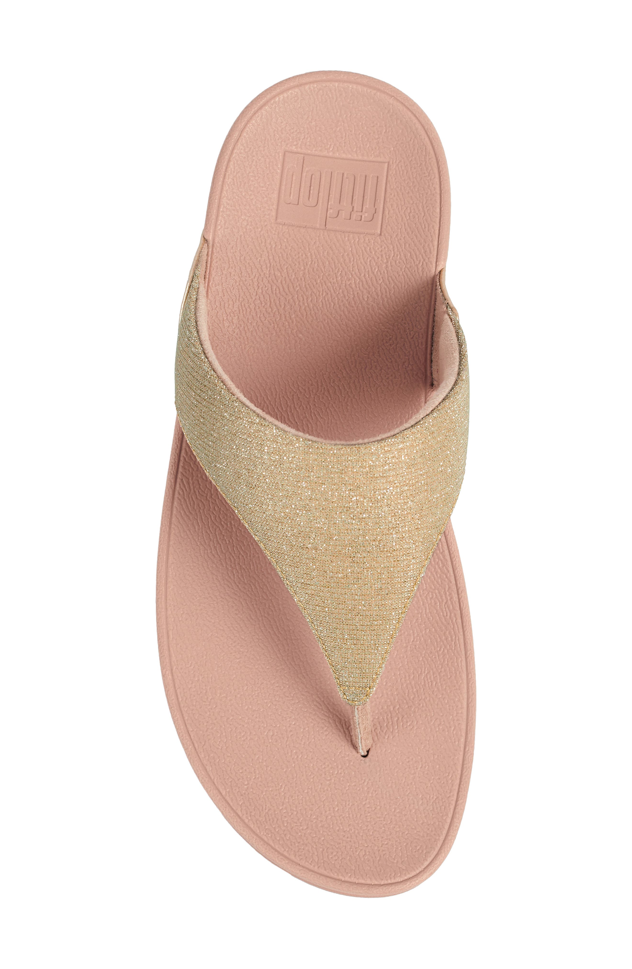 Lulu Shimmerlux Flip Flop, Alternate, color, PLATINO