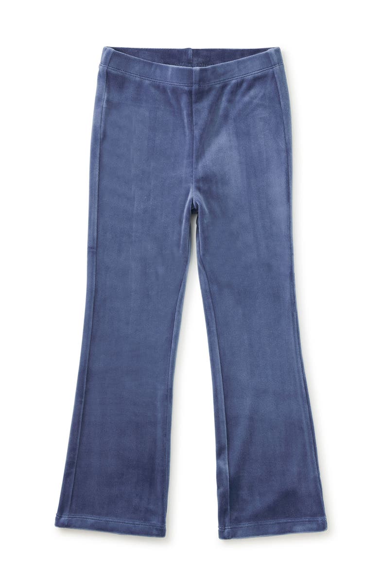 Tea Collection Very Velour Flare Pants, Main, color, Naval Blue