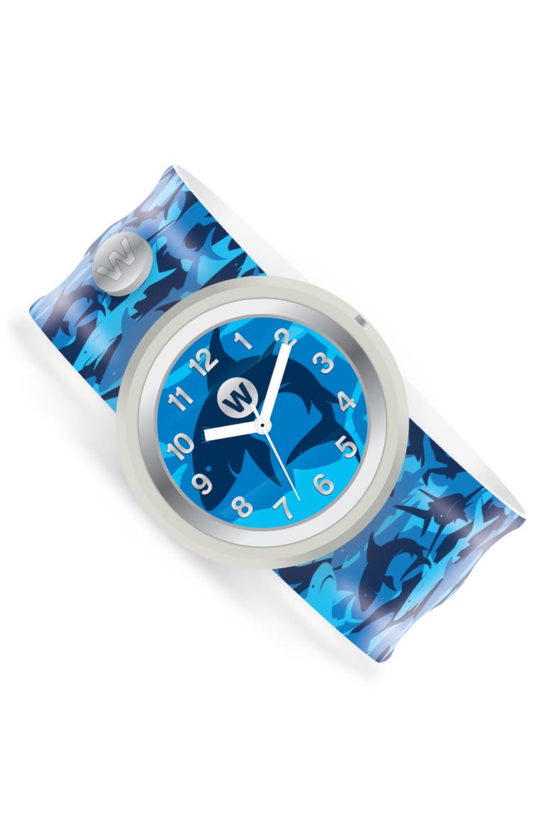 Sharks Camo Slap Watch, Main, color, SHARK
