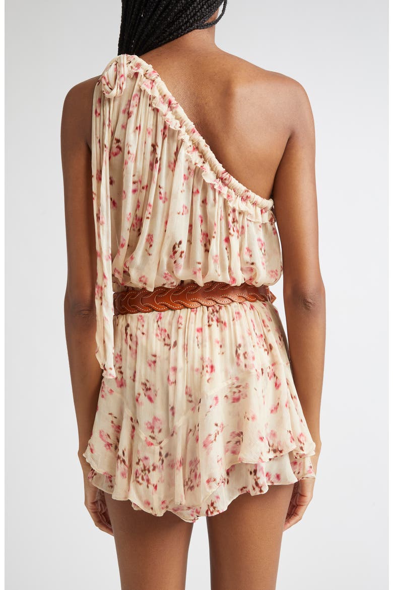 Loeva One-Shoulder Tiered Tunic, Alternate, color, BEIGE