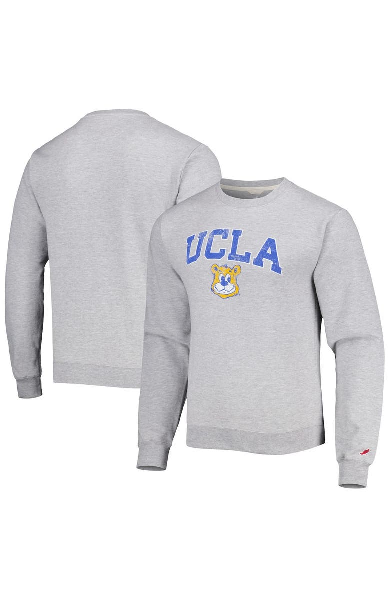 LEAGUE COLLEGIATE WEAR Men's League Collegiate Wear Gray UCLA Bruins 1965 Arch Essential Lightweight Pullover Sweatshirt, Main, color, 