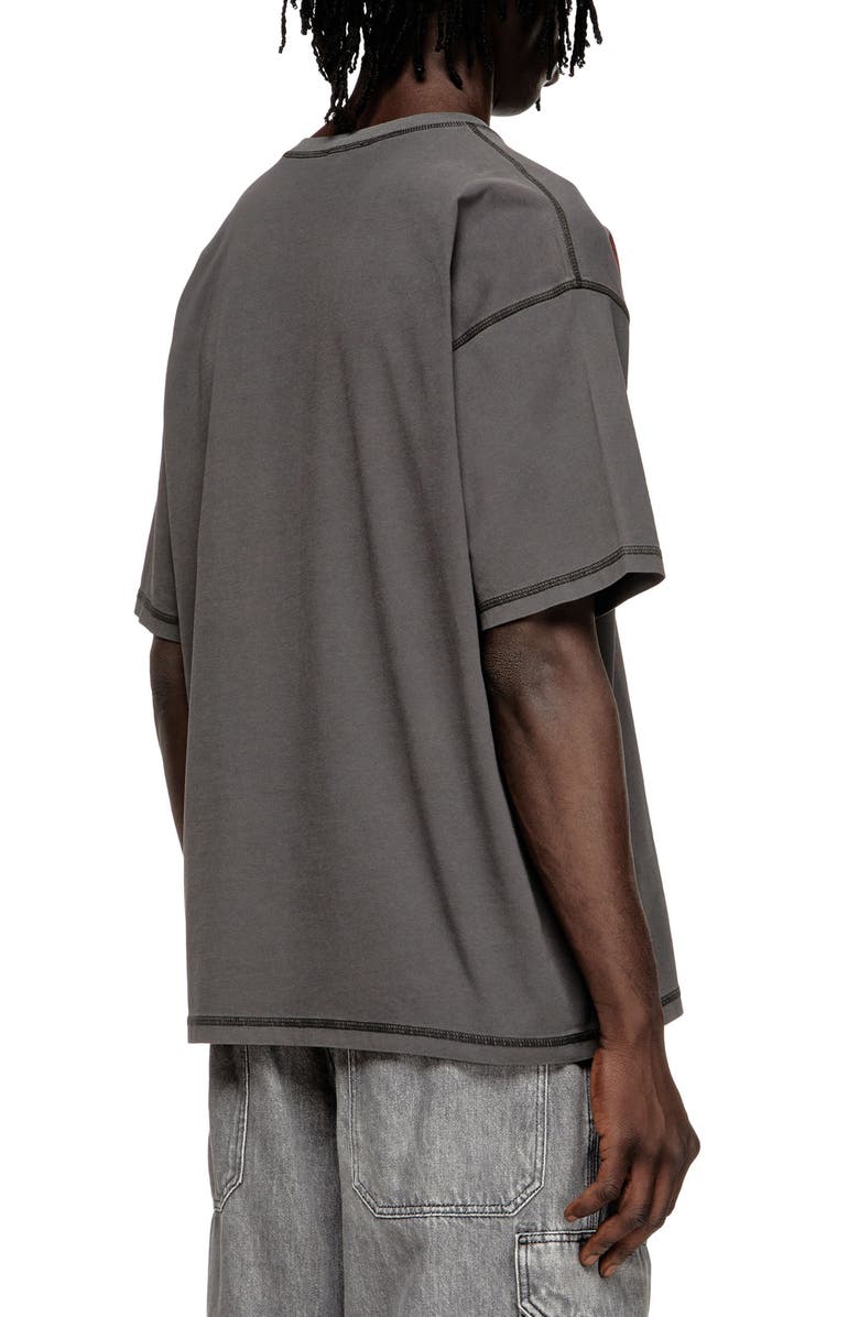 DIESEL<sup
®</sup
T-Boxt-T5 Logo Cotton Graphic T-Shirt, Alternate, color, Gravel Grey