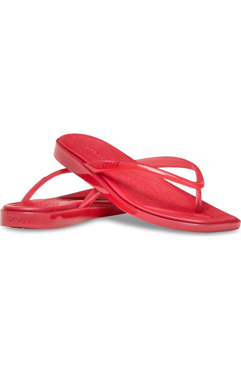 CROCS Miami Jelly Flip Flop, Alternate, color, Court Red Jelly