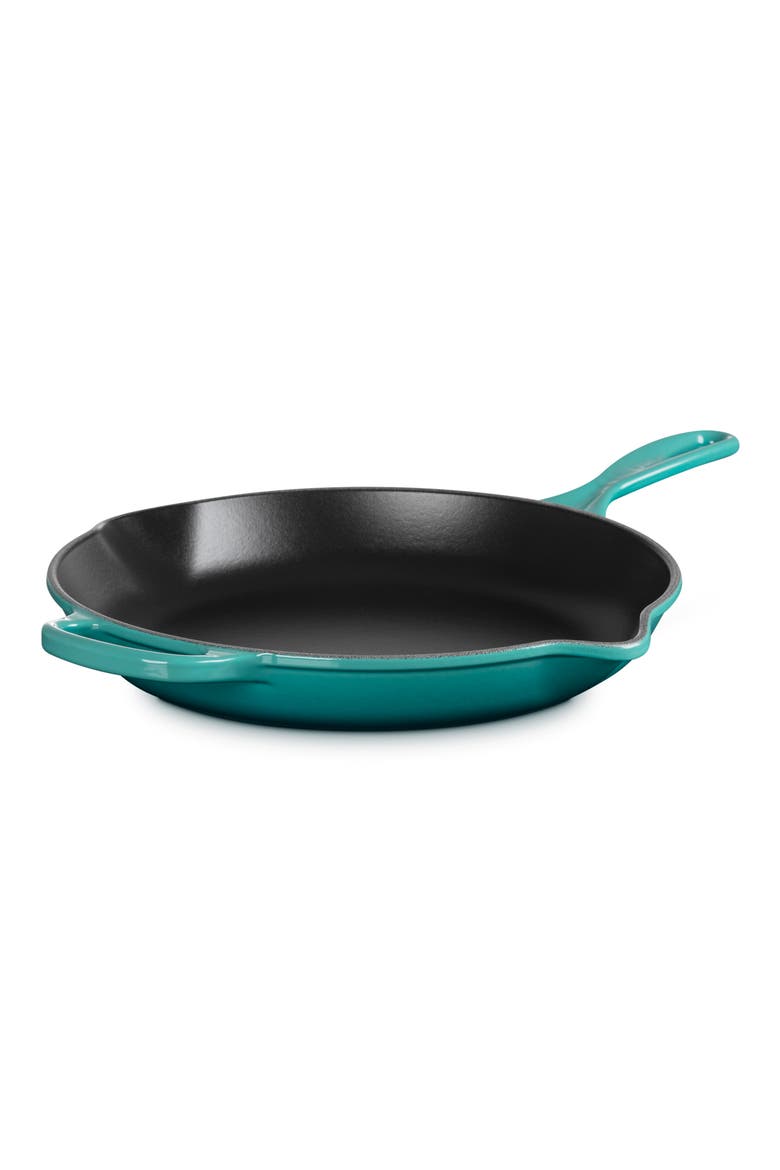 Signature Handle Enamel 11 3/4 Inch Cast Iron Skillet, Alternate, color, RIVIERA