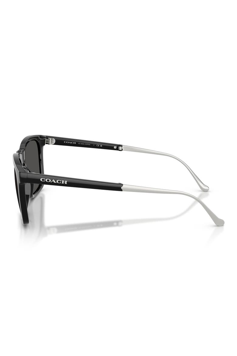 56mm Square Sunglasses, Alternate, color, BLACK / GREY SOLID
