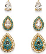 LA MENO Oasis Set of 3 Drop Earrings