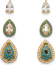 LA MENO Oasis Set of 3 Drop Earrings