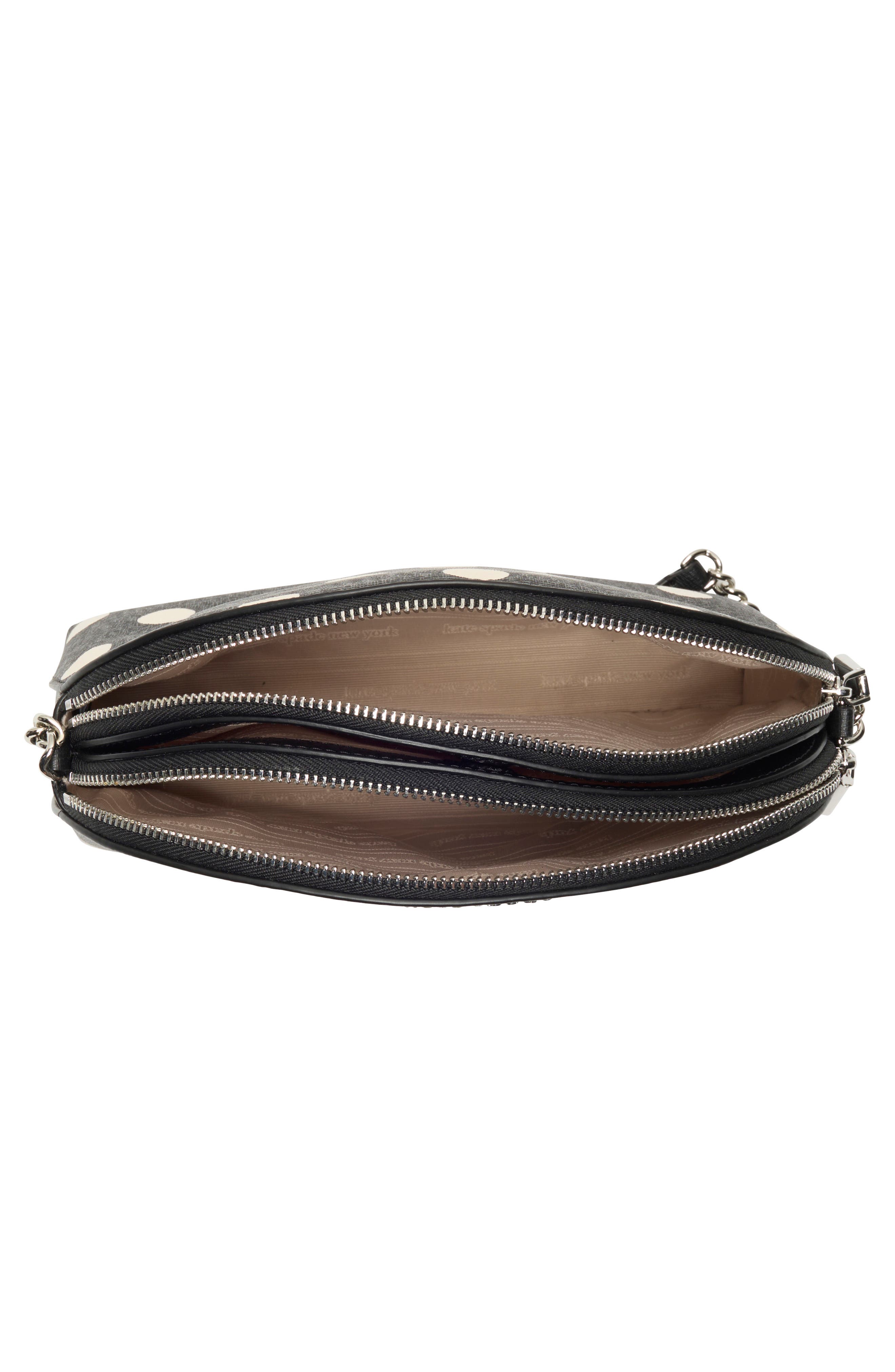 Kate Spade New York morgan sunshine dot print dome crossbody bag, Alternate, color, 