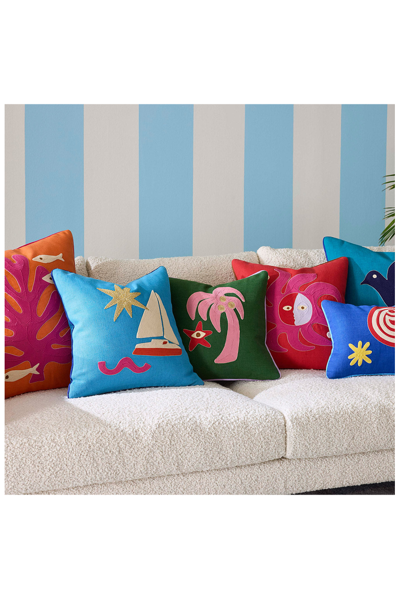 Playa Pillow, Alternate, color, Coral
