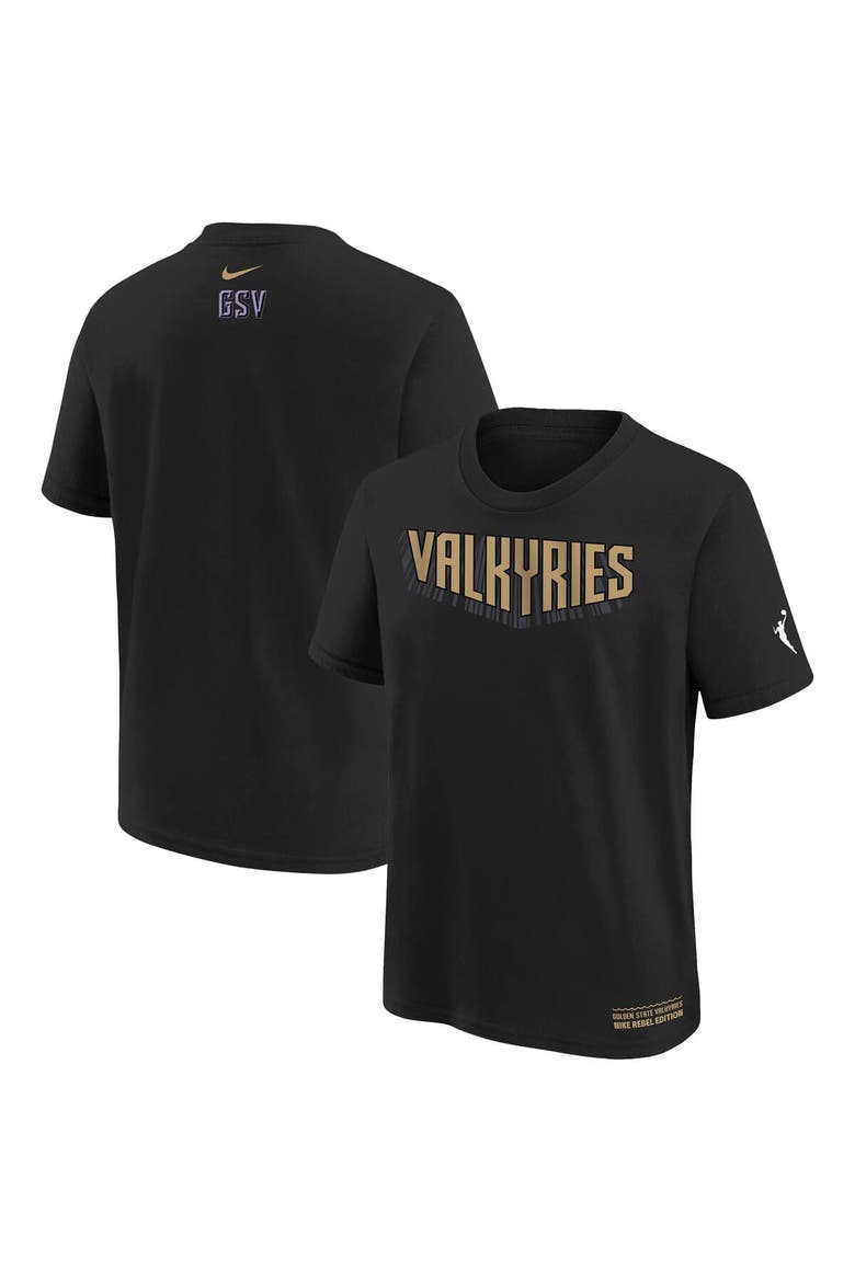 Youth Nike  Black Golden State Valkyries Rebel Edition T-Shirt, Main, color, Black