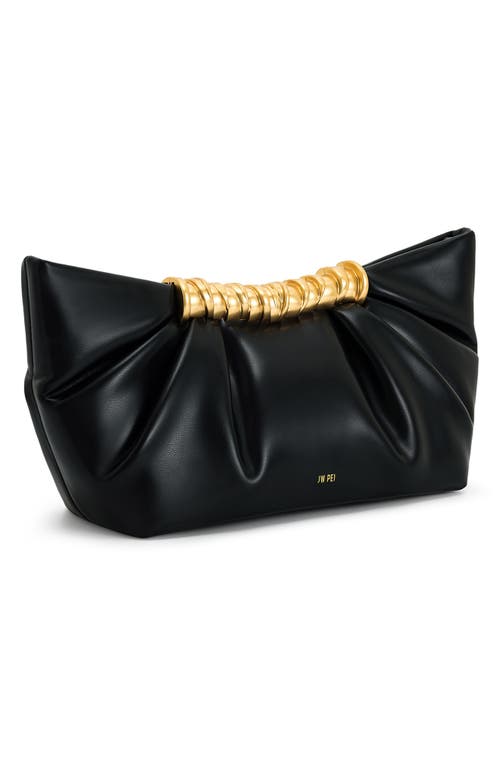 Jw Pei Leia Pleated Faux Leather Clutch In Black
