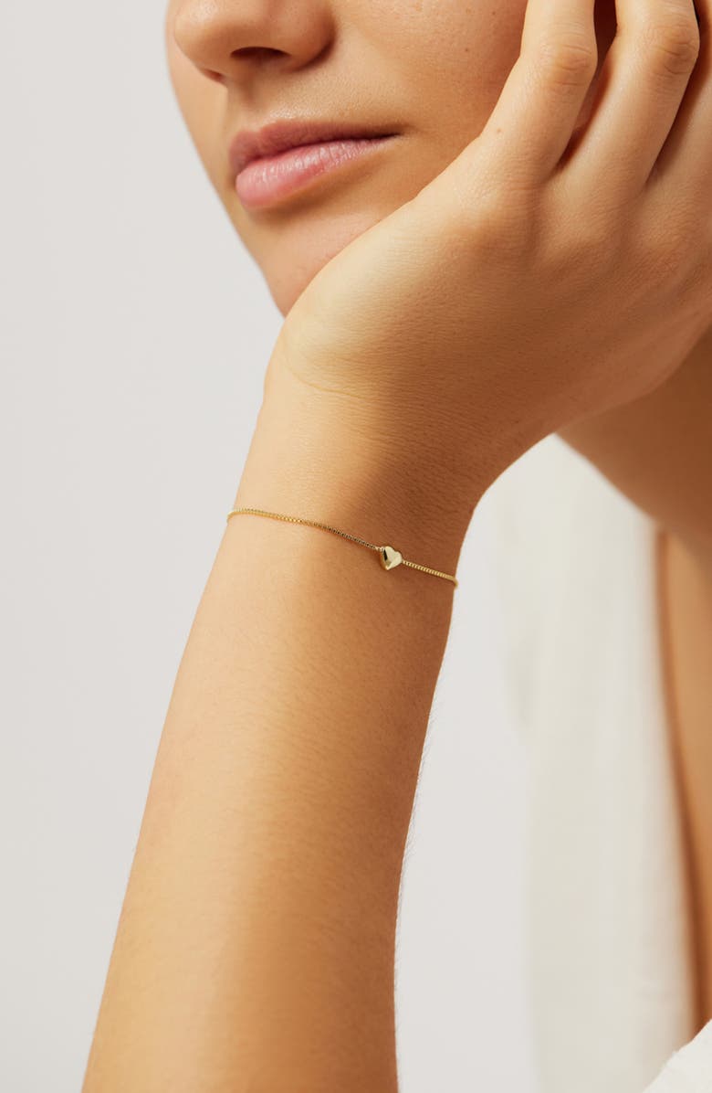 Ana Luisa Lana Heart Charm Bracelet, Alternate, color, Yellow Gold