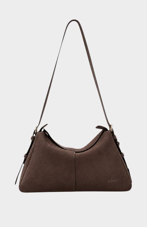 Madolyn Genuine Suede Leather Shoulder Bag