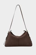 Mi Bolsa London Madolyn Genuine Suede Leather Shoulder Bag