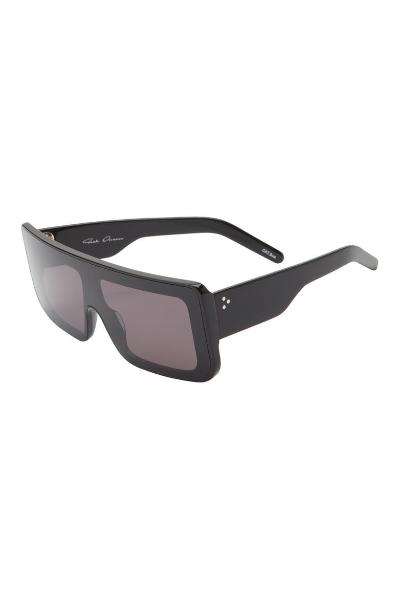 Documenta Shield Sunglasses, Alternate, color, BLK TEMPLE/BLK LENS