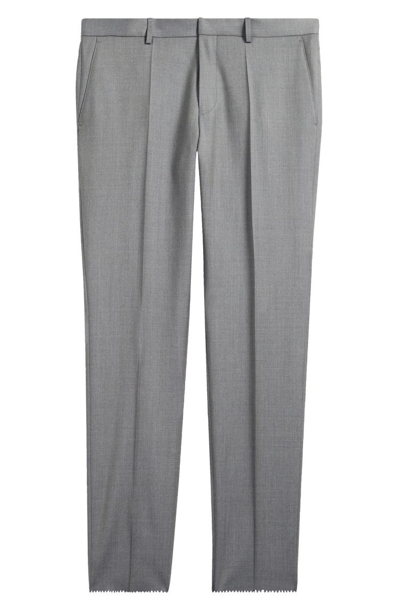 BOSS Genius Slim Fit Flat Front Wool Dress Pants, Main, color, Light Past/ Grey