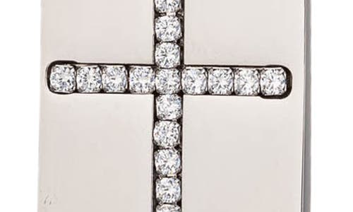 Eye Candy Los Angeles Samuel Cross Dogtag Pendant Necklace In Silver