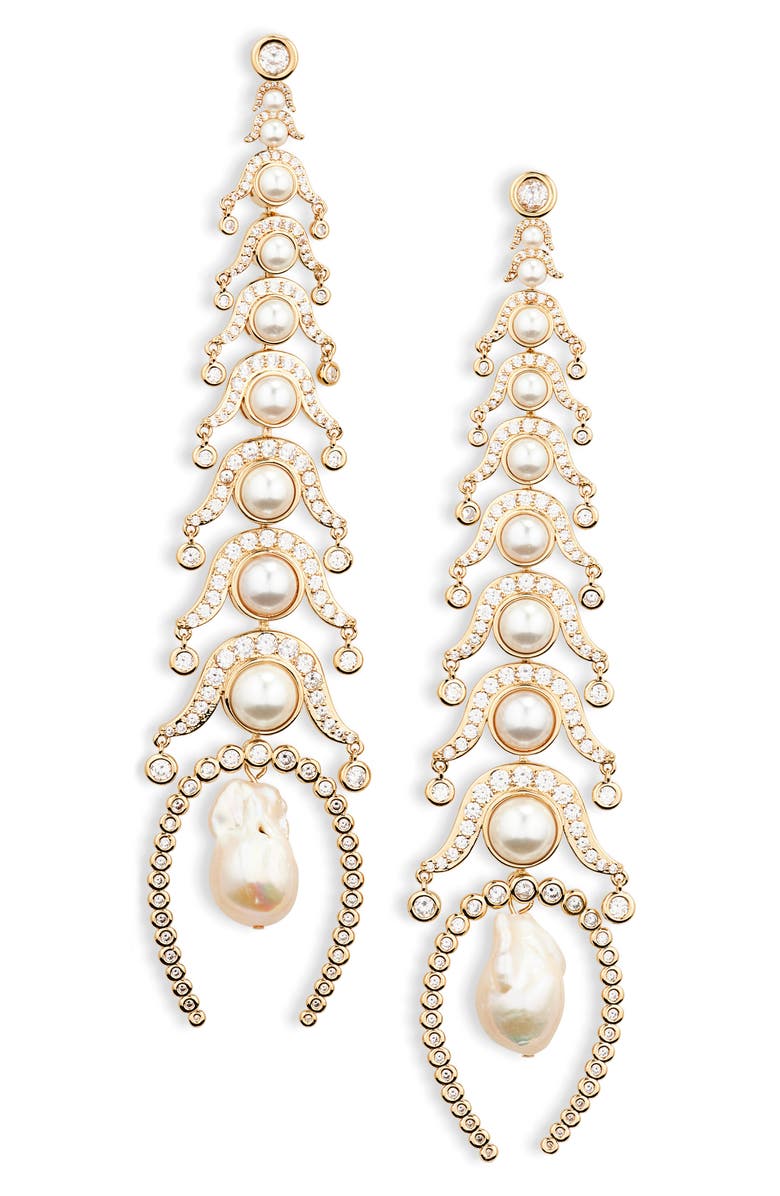 Zimmermann Muse Drop Earrings, Main, color, Gold/ Pearl