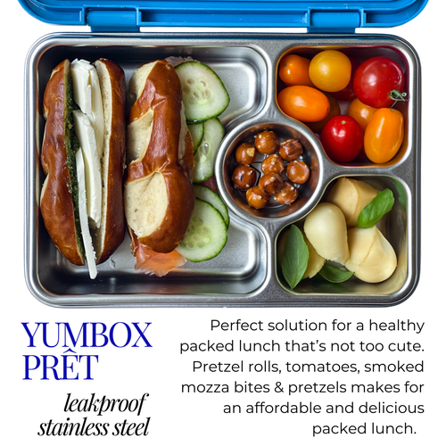 Yumbox Prêt Stainless Steel Leakproof Bento Lunch Box In Blue