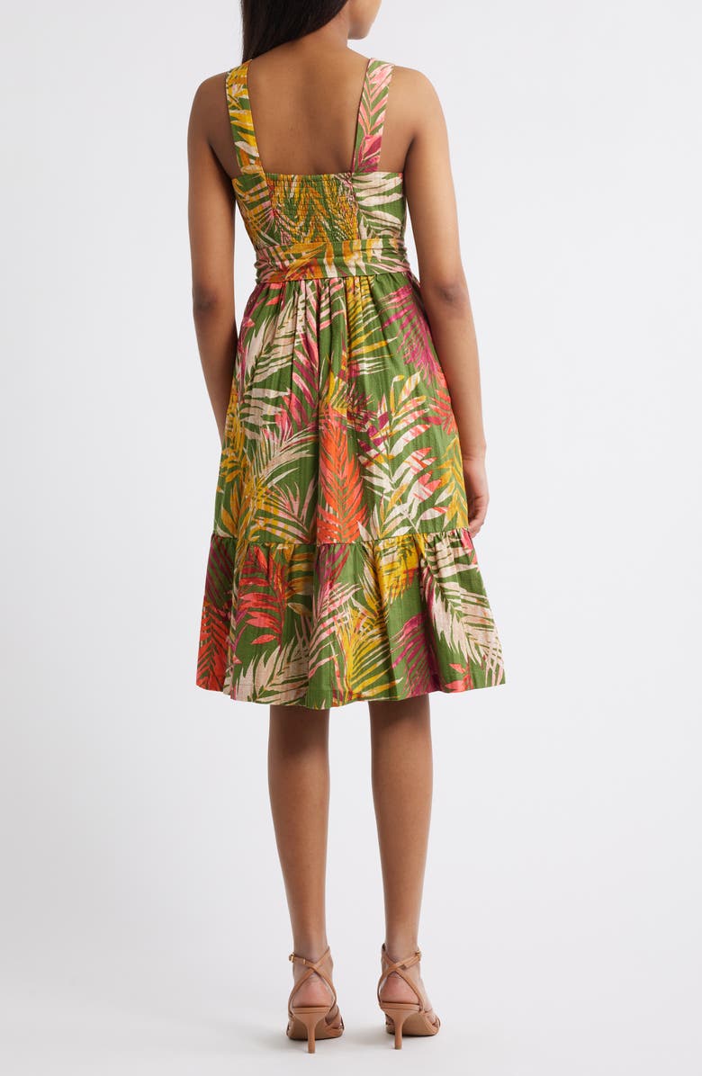 Anne Klein Square Neck Fit & Flare Dress, Alternate, color, 