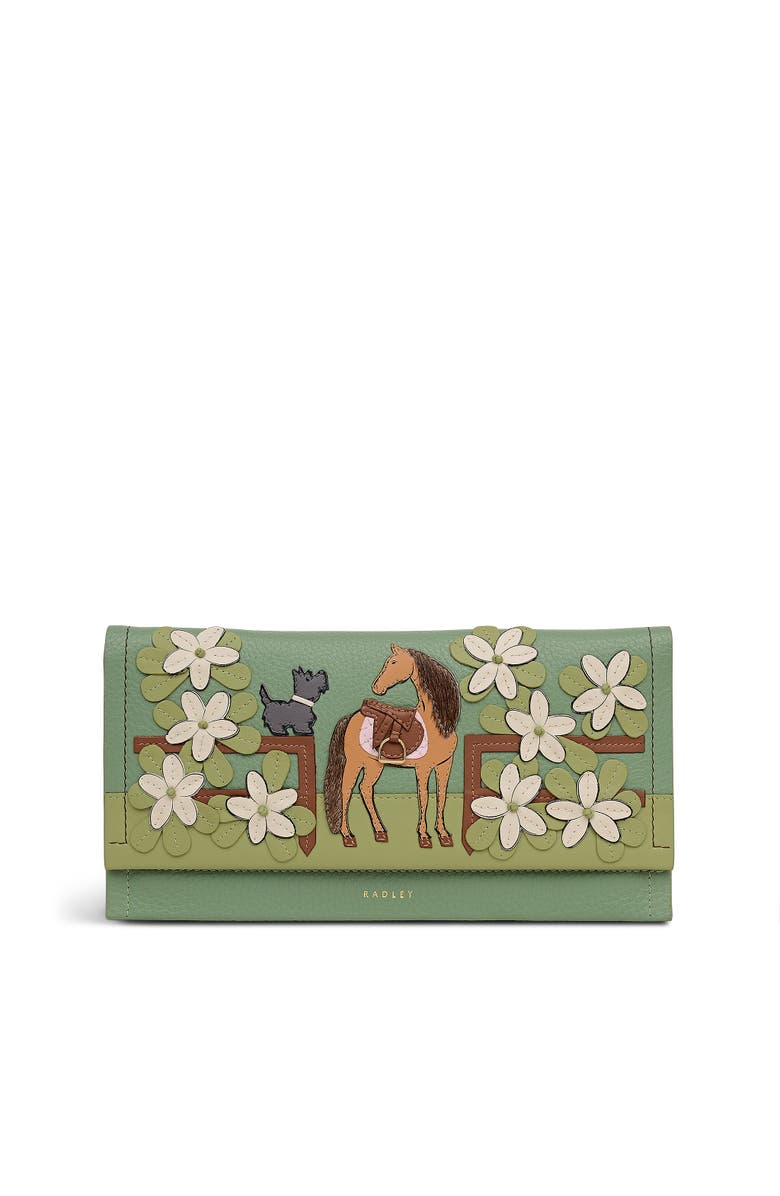 Radley Lunar New Year - Spring 2026 Large Flapover Wallet, Main, color, Pistachio