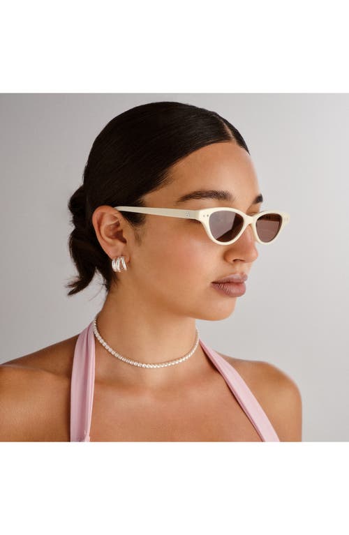 Aire Cybeles 49mm Cat Eye Sunglasses In Ivory/hazel Tint
