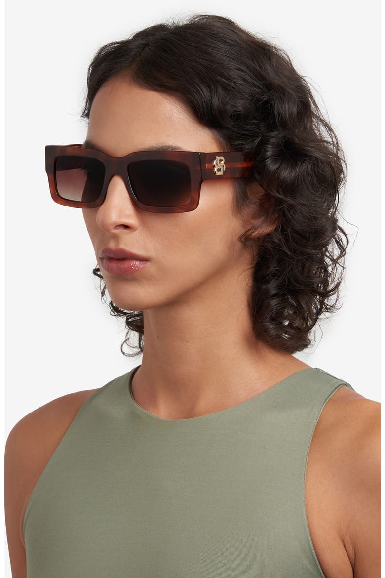 54mm Rectangular Sunglasses, Alternate, color, 0086-HA