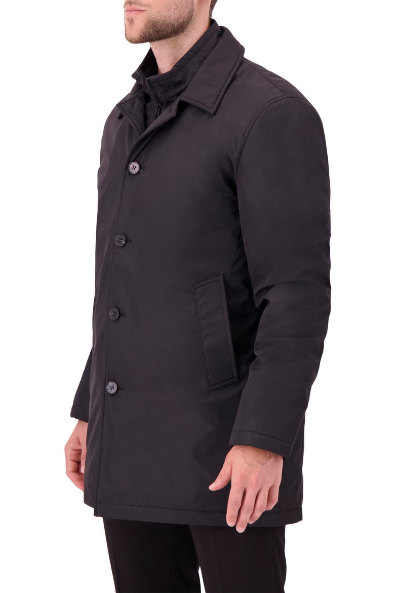 Removable Mock Neck Water Resistant Jacket, Alternate, color, BLACK