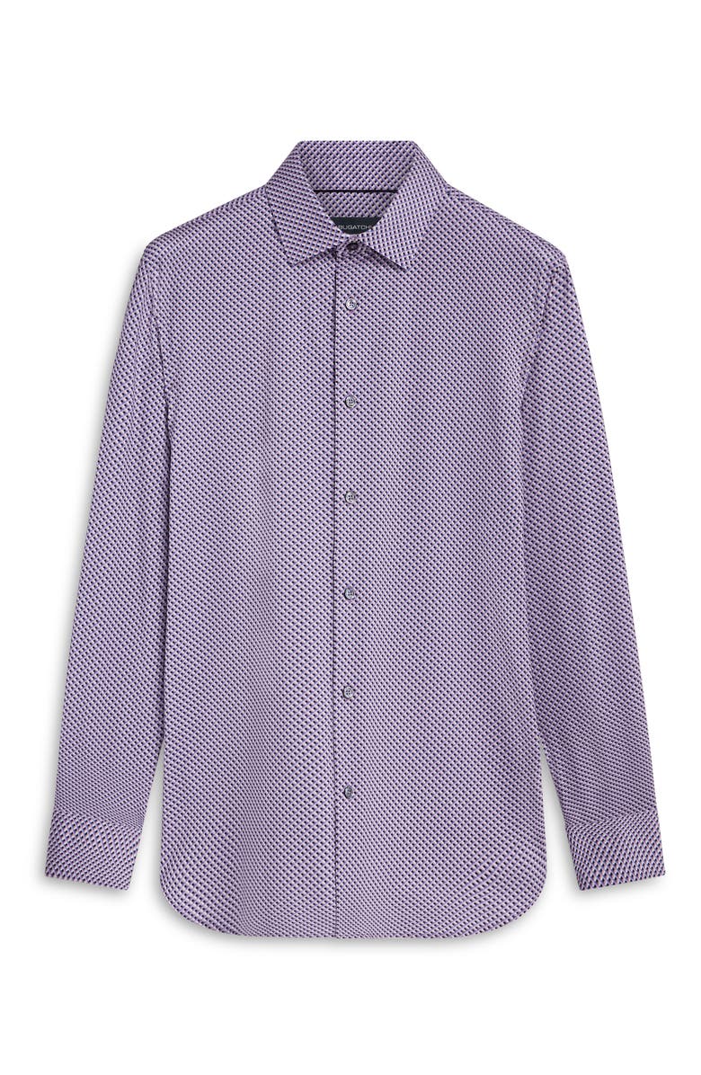 Bugatchi James OoohCotton<sup>®</sup> Geometric Print Stretch Cotton Button-Up Shirt, Main, color,