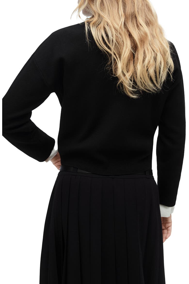 Konpaktu Asymmetric Half Zip Sweater, Alternate, color, BLACK