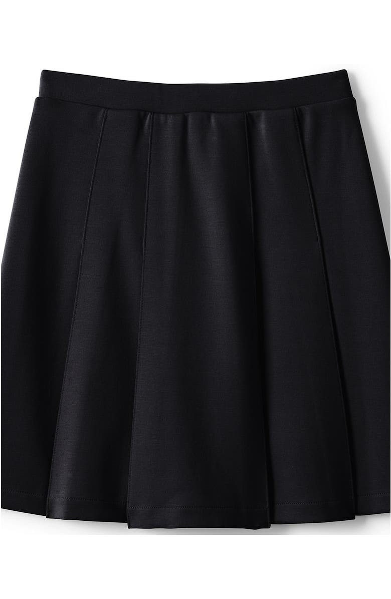Lands
 End School Uniform Girls Ponte Pleat Skirt, Alternate, color, Black