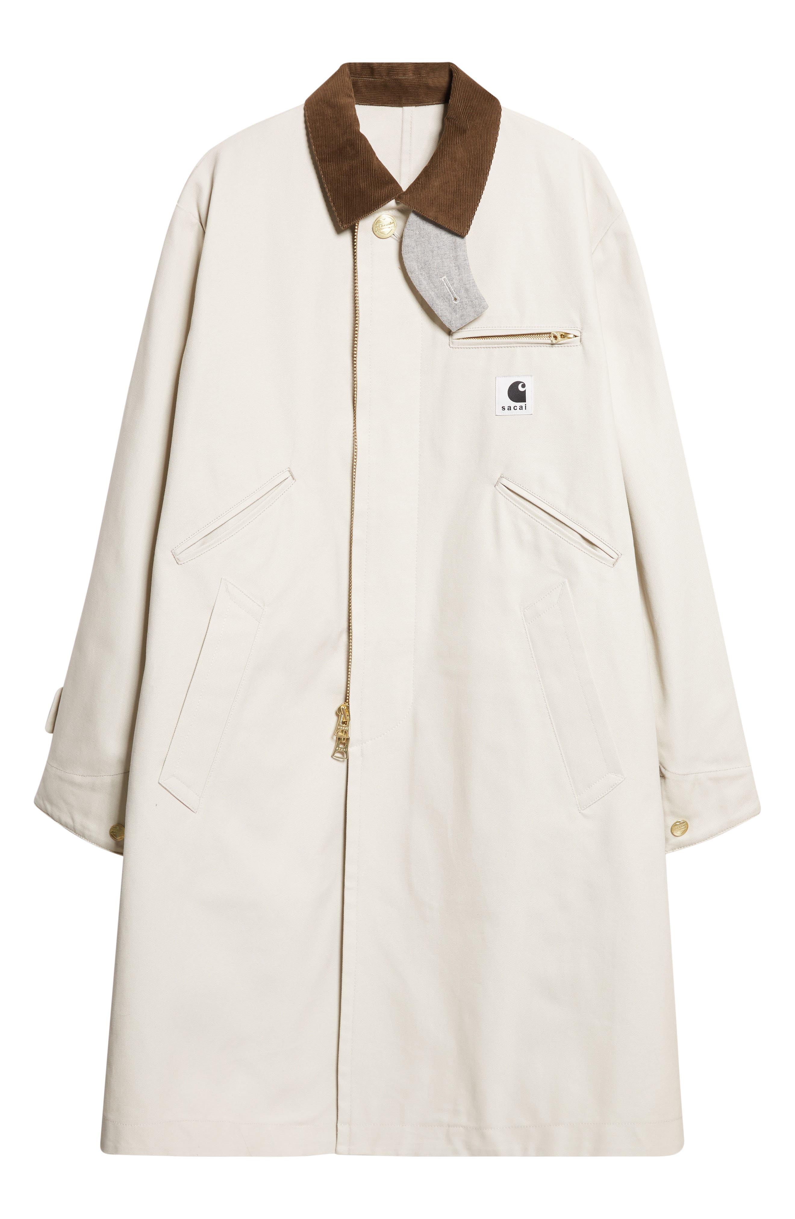 Sacai x Carhartt WIP Duck Canvas Balmacaan Coat (Men) | Nordstrom